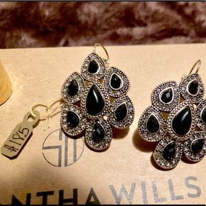 Samantha Wills Black and Crystal Earrings!